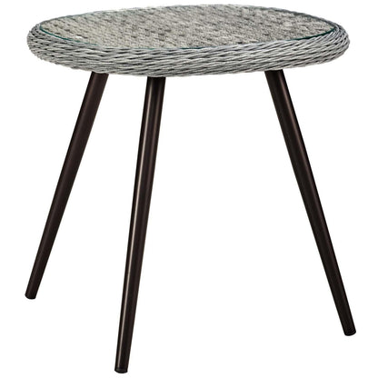 Modway Endeavor Outdoor Patio Wicker Rattan Side Table FredCo