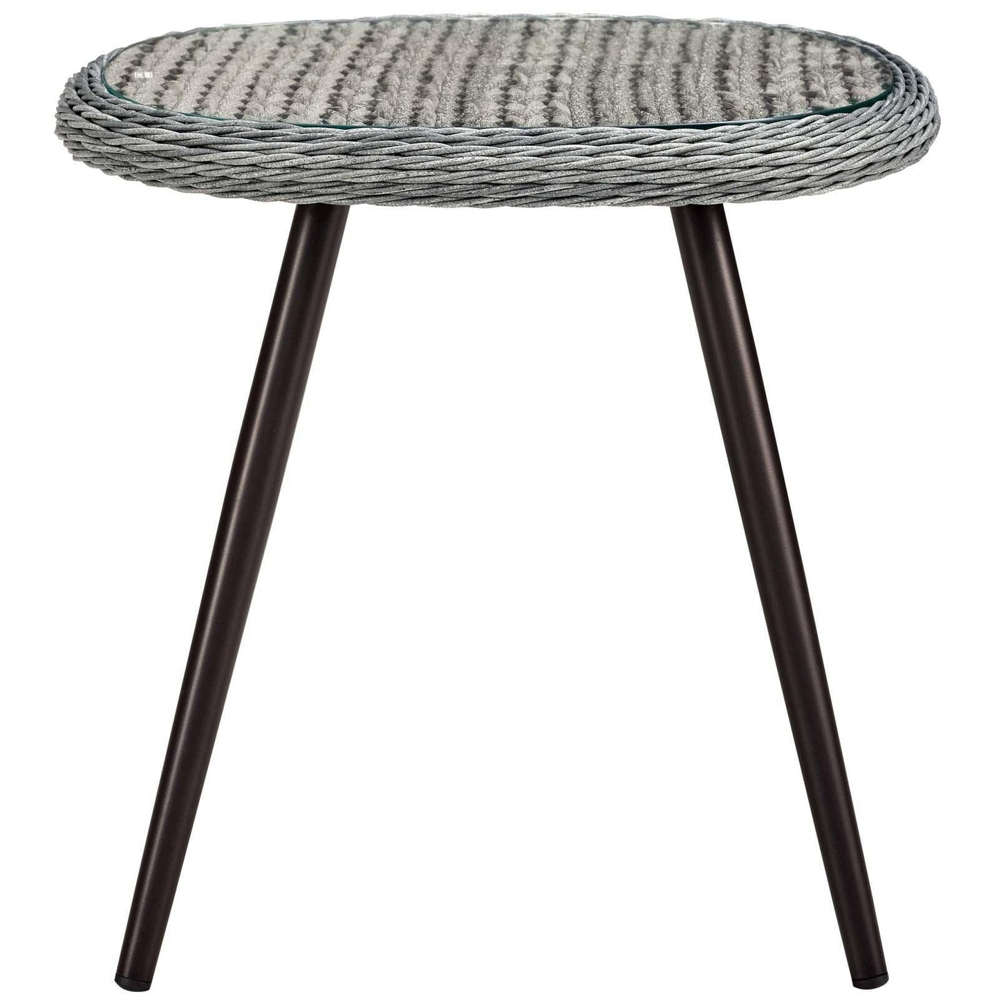 Modway Endeavor Outdoor Patio Wicker Rattan Side Table FredCo