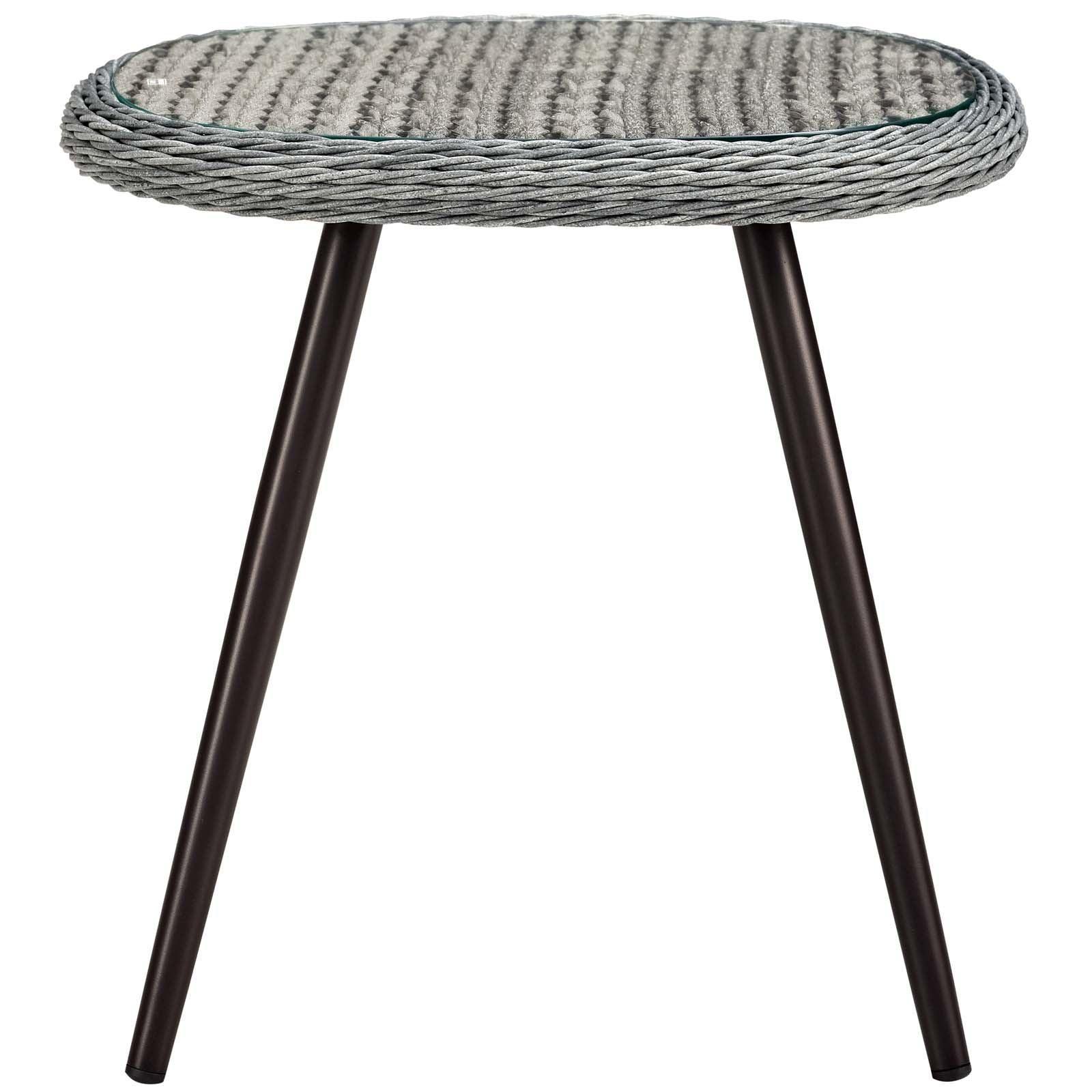 Modway Endeavor Outdoor Patio Wicker Rattan Side Table FredCo