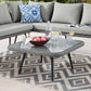 Modway Endeavor Outdoor Patio Wicker Rattan Square Coffee Table FredCo