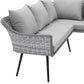 Modway Endeavor Wicker Rattan Outdoor Patio Wicker Rattan Seating Set FredCo