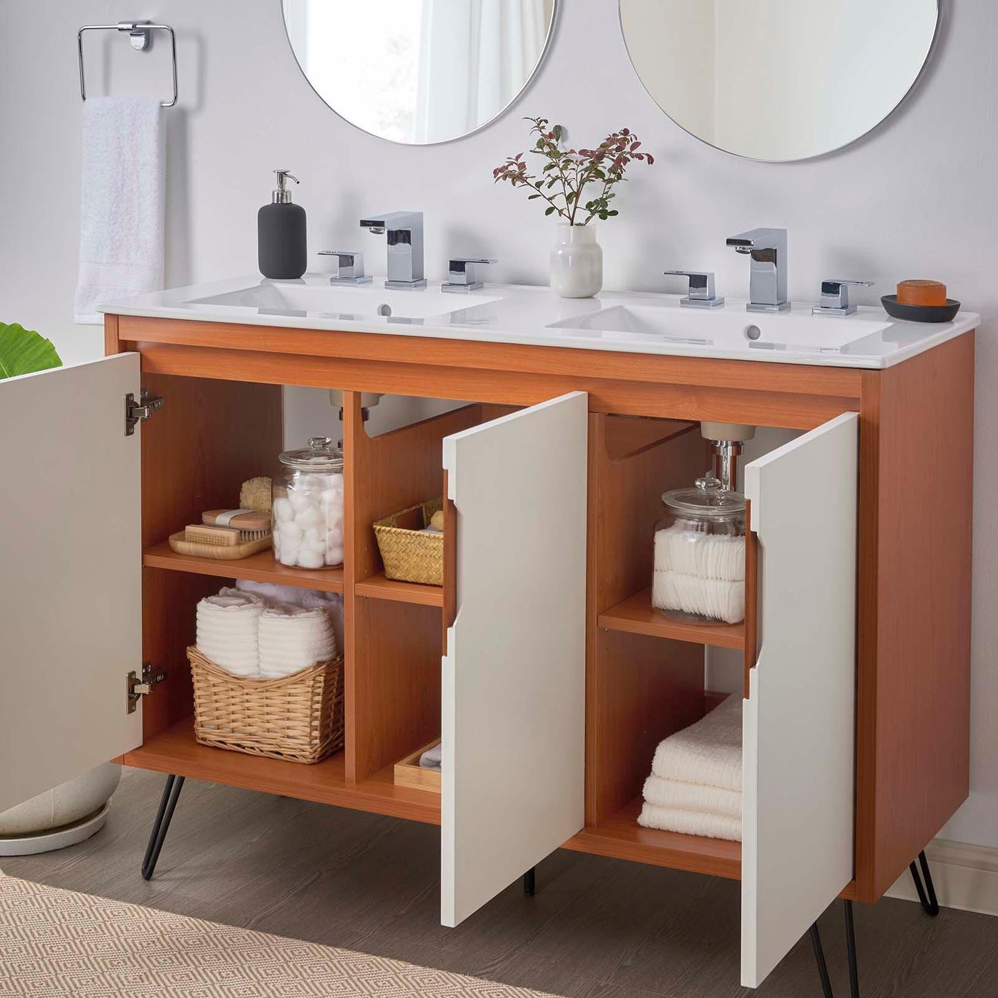 Modway Energize 48" Double Sink Bathroom Vanity FredCo