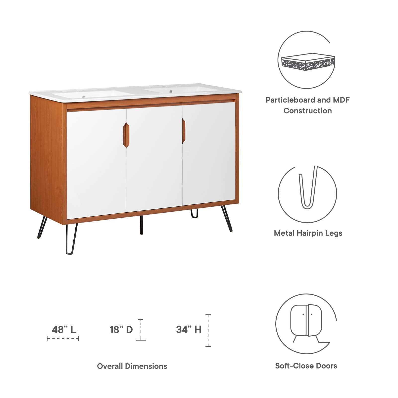 Modway Energize 48" Double Sink Bathroom Vanity FredCo