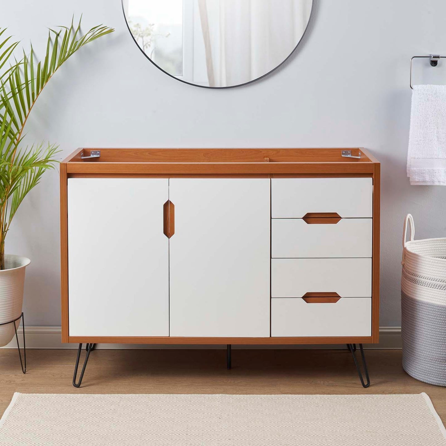 Modway Energize 48" Single Sink Compatible (Not Included) Bathroom Vanity Cabinet FredCo