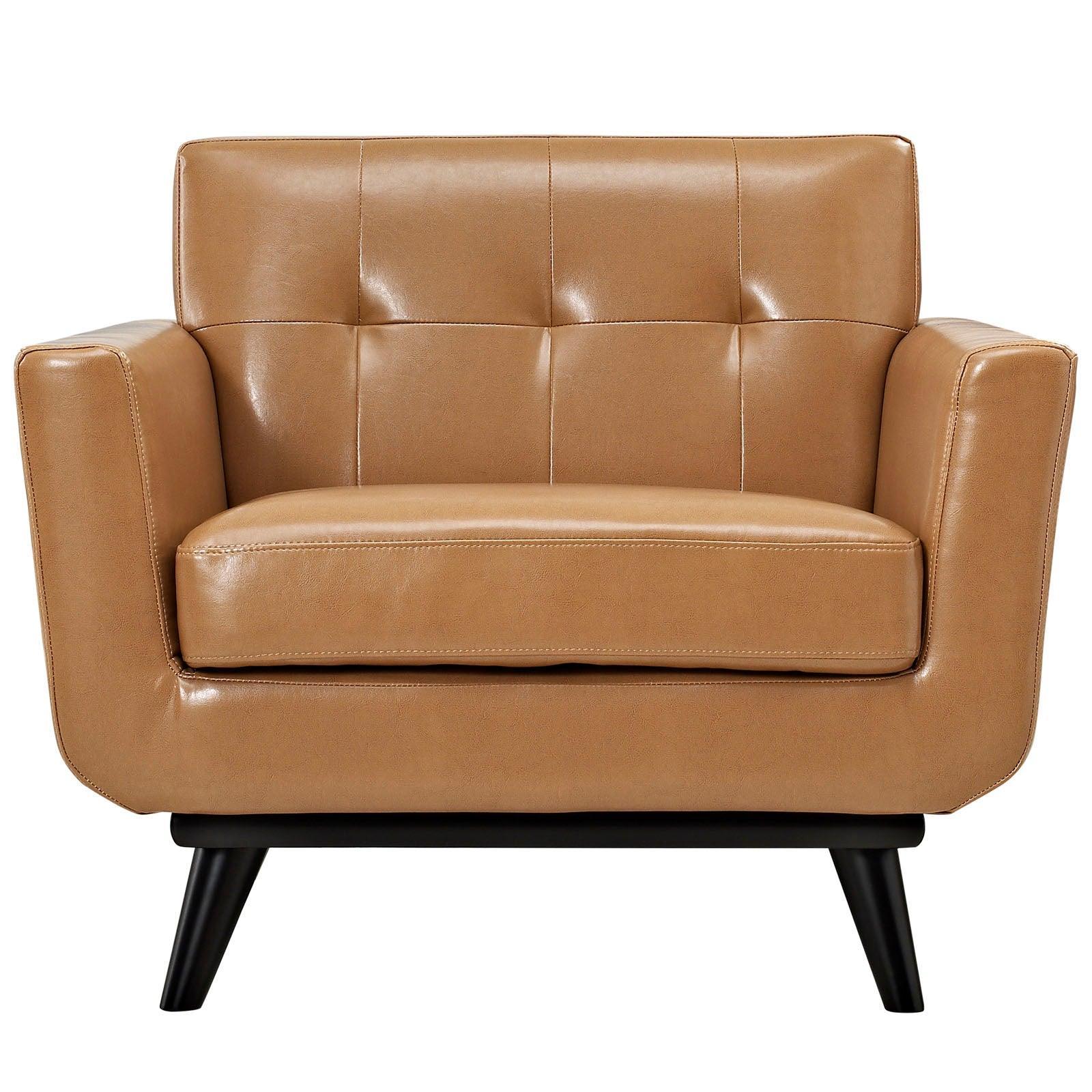Modway Engage 3 Piece Leather Living Room Set FredCo