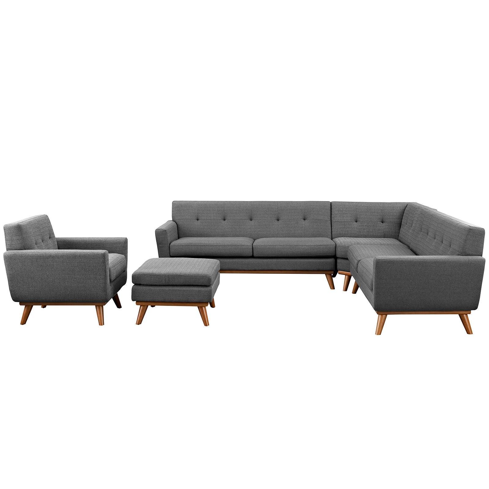 Modway Engage 5 Piece Sectional Sofa FredCo