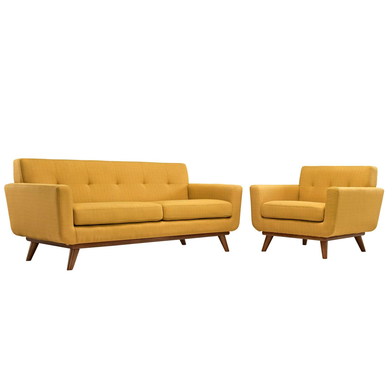 Modway Engage Armchair and Loveseat Set of 2 FredCo