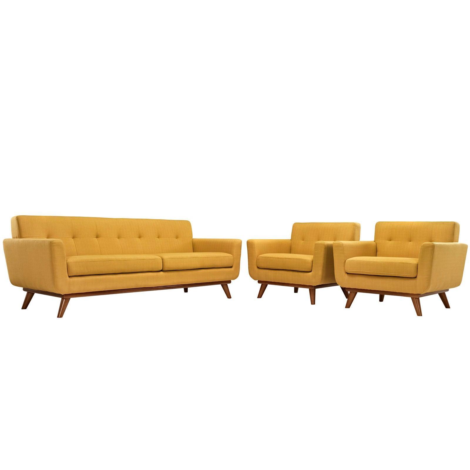 Modway Engage Armchairs and Sofa Set of 3 FredCo