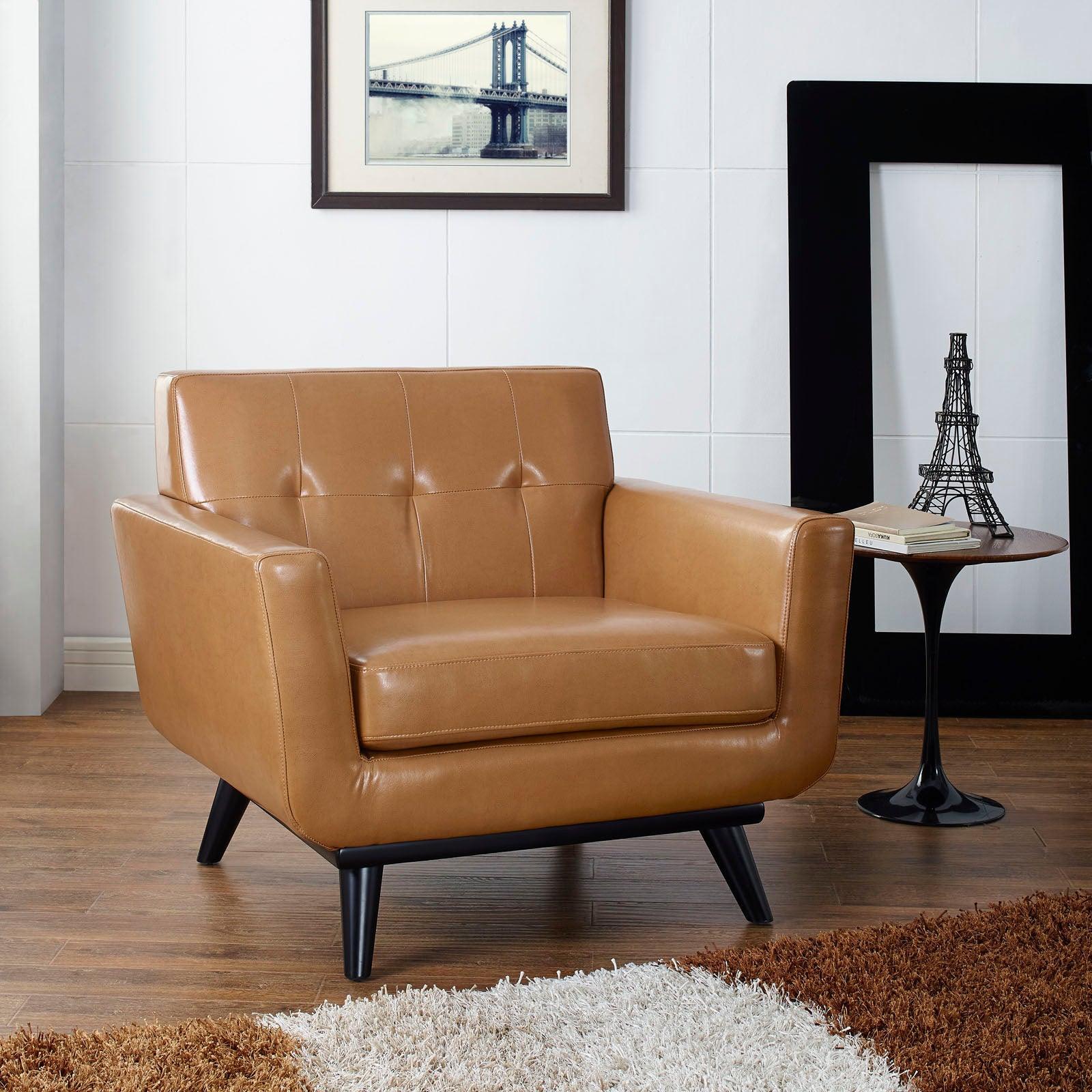 Modway Engage Bonded Leather Armchair FredCo