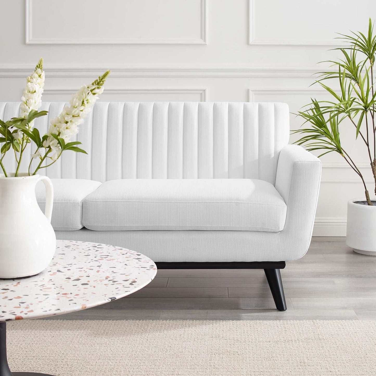 Modway Engage Channel Tufted Fabric Loveseat FredCo