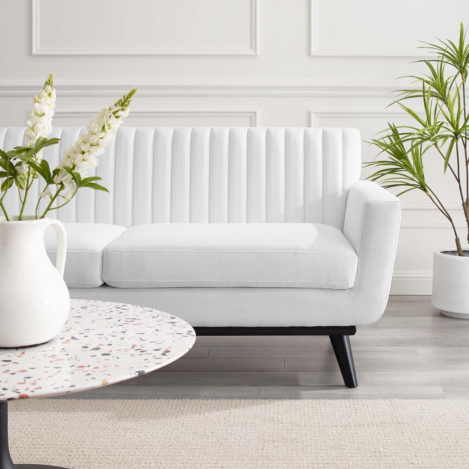 Modway Engage Channel Tufted Fabric Loveseat FredCo