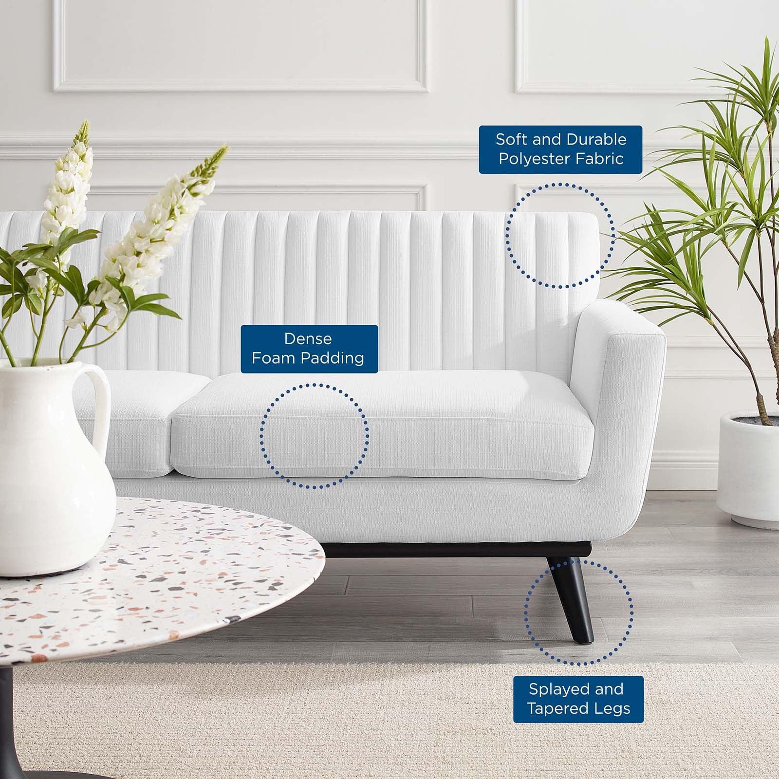 Modway Engage Channel Tufted Fabric Loveseat FredCo