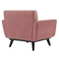 Modway Engage Channel Tufted Performance Velvet Armchair FredCo
