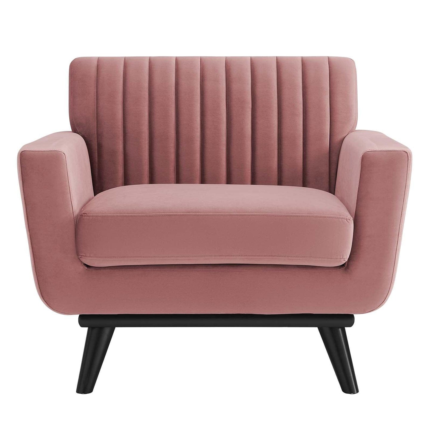 Modway Engage Channel Tufted Performance Velvet Armchair FredCo