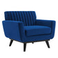 Modway Engage Channel Tufted Performance Velvet Armchair FredCo