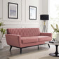 Modway Engage Channel Tufted Performance Velvet Loveseat FredCo