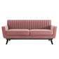 Modway Engage Channel Tufted Performance Velvet Loveseat FredCo