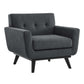 Modway Engage Herringbone Fabric Armchair FredCo