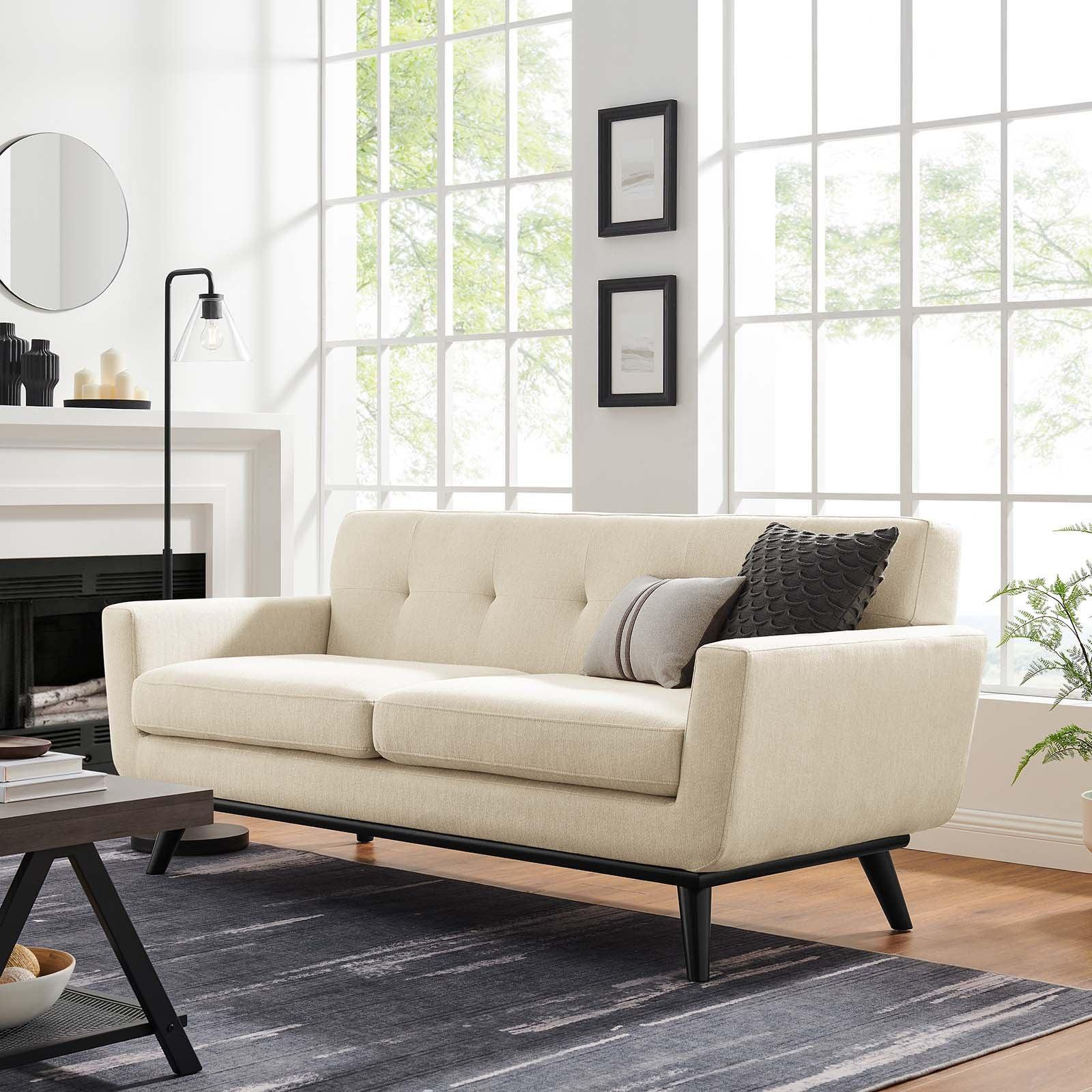 Modway Engage Herringbone Fabric Loveseat FredCo