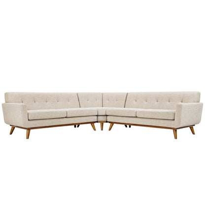 Modway Engage L-Shaped Upholstered Fabric Sectional Sofa FredCo