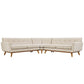Modway Engage L-Shaped Upholstered Fabric Sectional Sofa FredCo