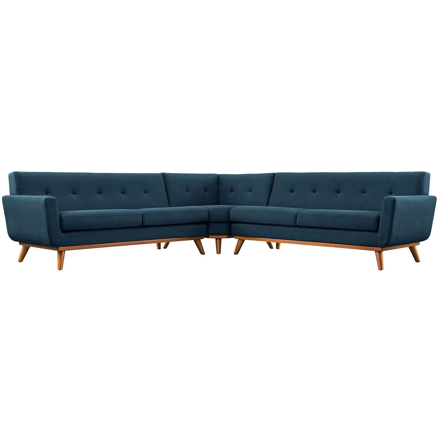 Modway Engage L-Shaped Upholstered Fabric Sectional Sofa FredCo