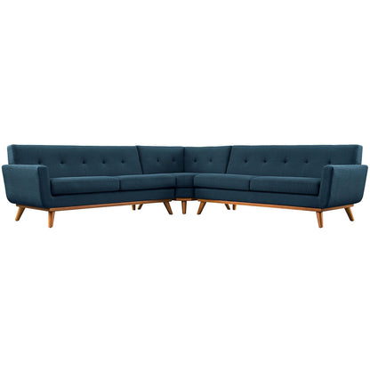 Modway Engage L-Shaped Upholstered Fabric Sectional Sofa FredCo