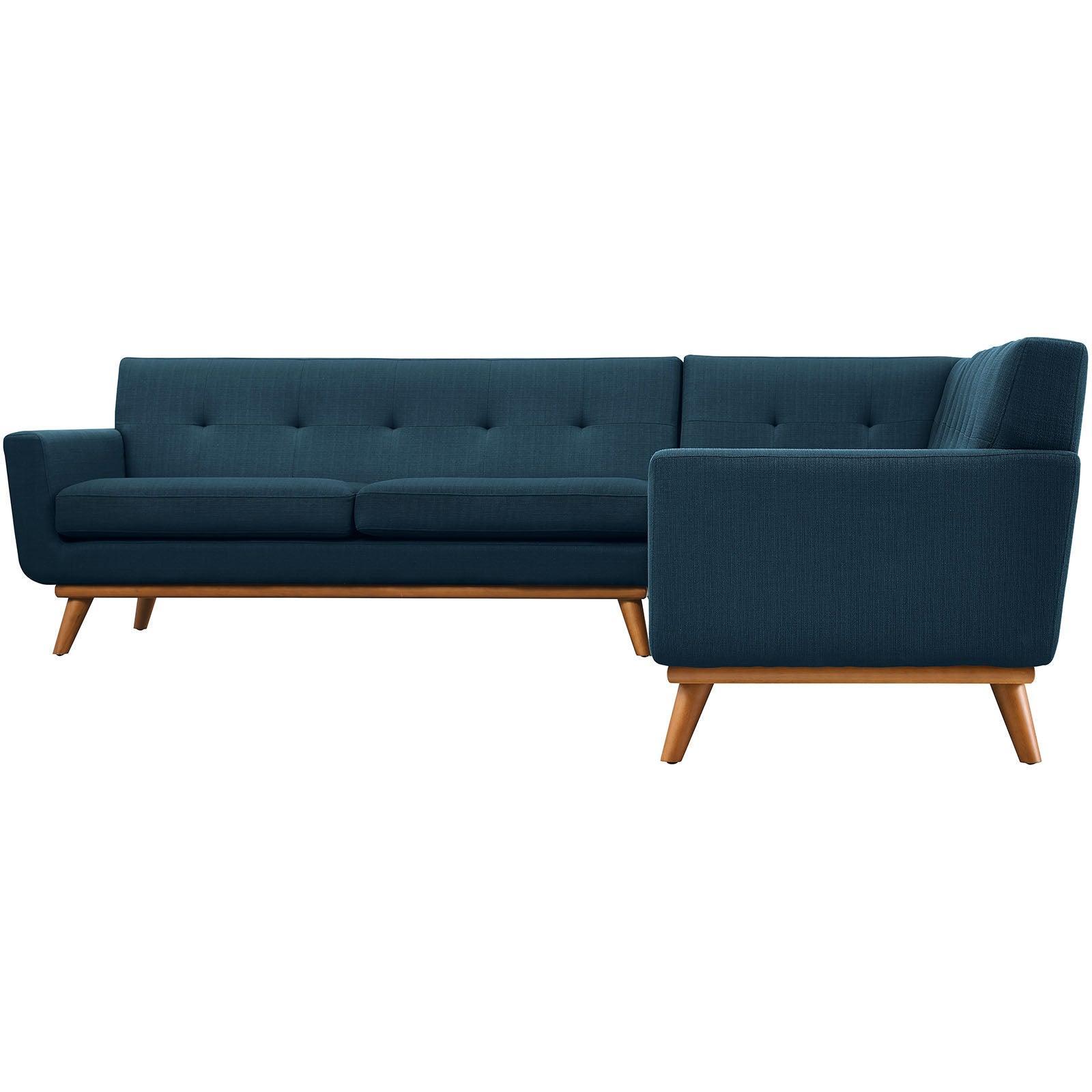Modway Engage L-Shaped Upholstered Fabric Sectional Sofa FredCo