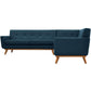 Modway Engage L-Shaped Upholstered Fabric Sectional Sofa FredCo