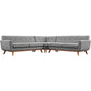 Modway Engage L-Shaped Upholstered Fabric Sectional Sofa FredCo