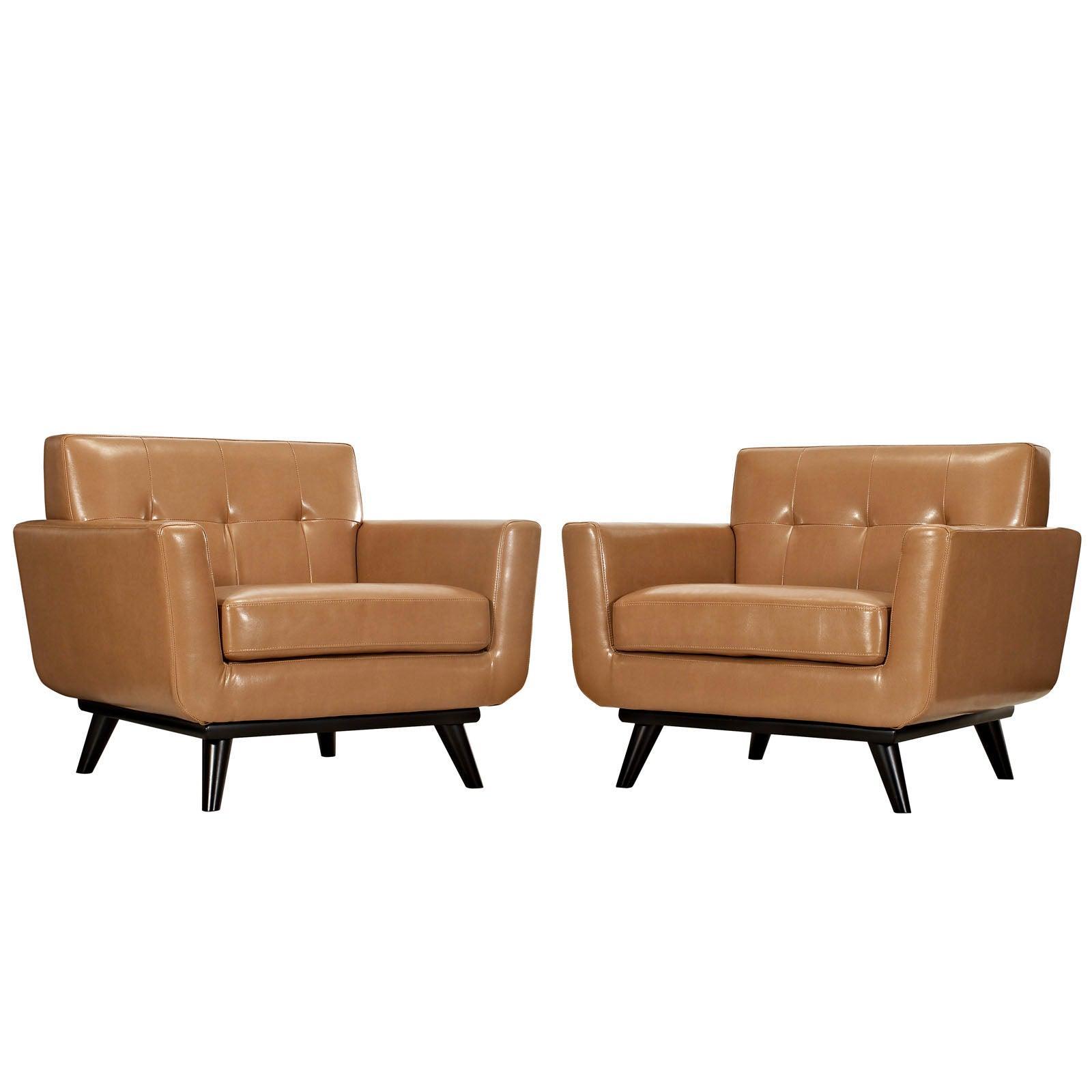 Modway Engage Leather Sofa Set FredCo