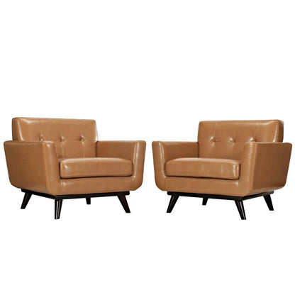 Modway Engage Leather Sofa Set FredCo