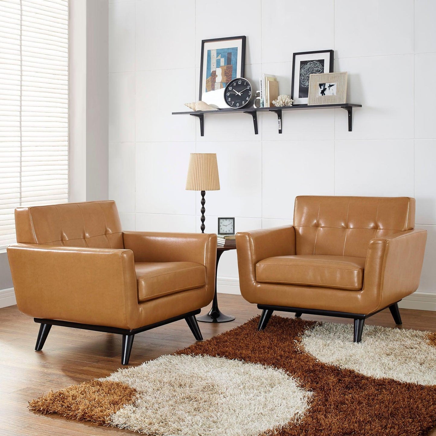 Modway Engage Leather Sofa Set FredCo