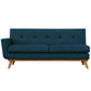 Modway Engage Left-Arm Upholstered Fabric Loveseat FredCo