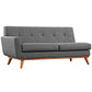 Modway Engage Left-Arm Upholstered Fabric Loveseat FredCo