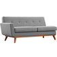 Modway Engage Left-Arm Upholstered Fabric Loveseat FredCo