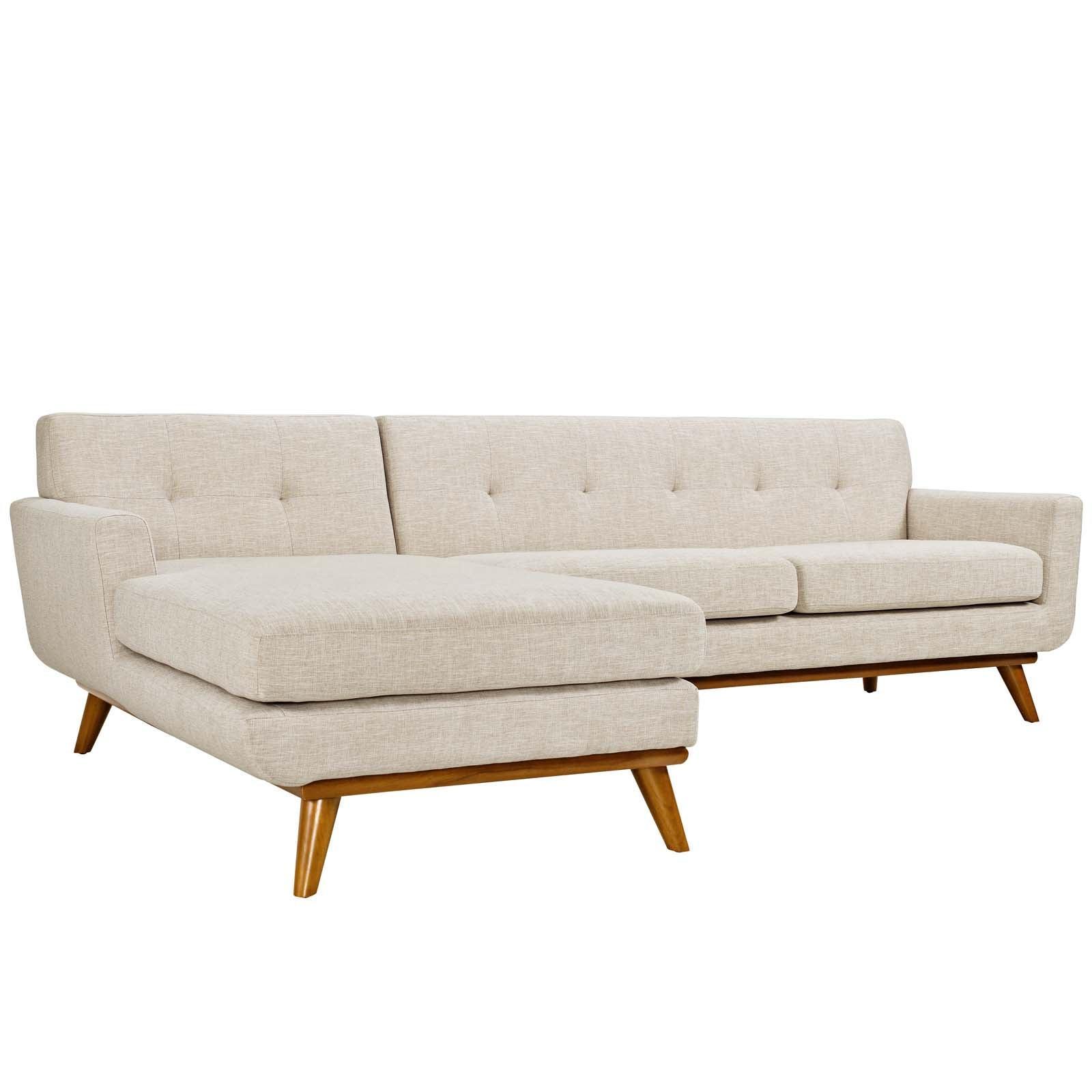 Modway Engage Left-Facing Upholstered Fabric Sectional Sofa FredCo