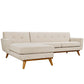 Modway Engage Left-Facing Upholstered Fabric Sectional Sofa FredCo