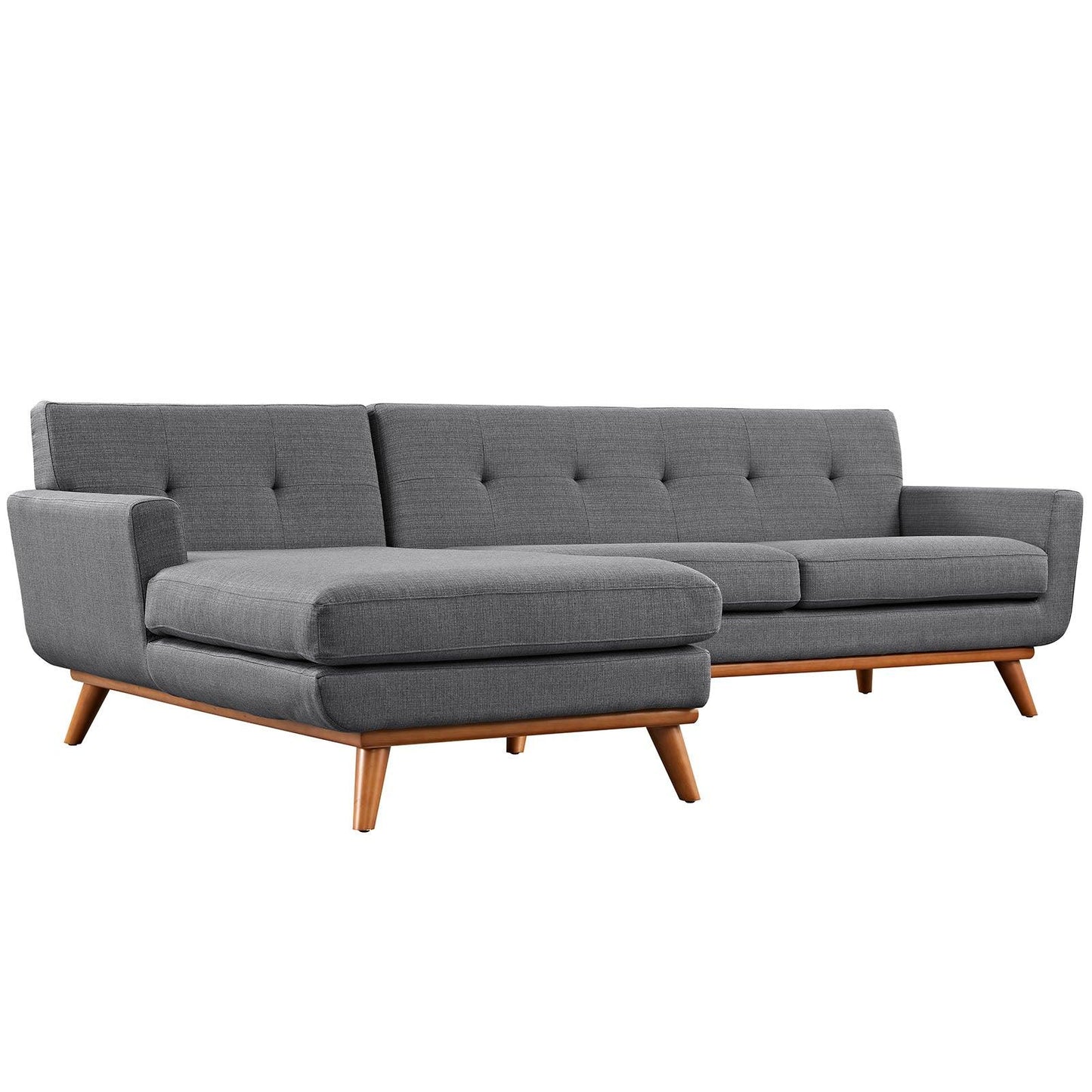 Modway Engage Left-Facing Upholstered Fabric Sectional Sofa FredCo