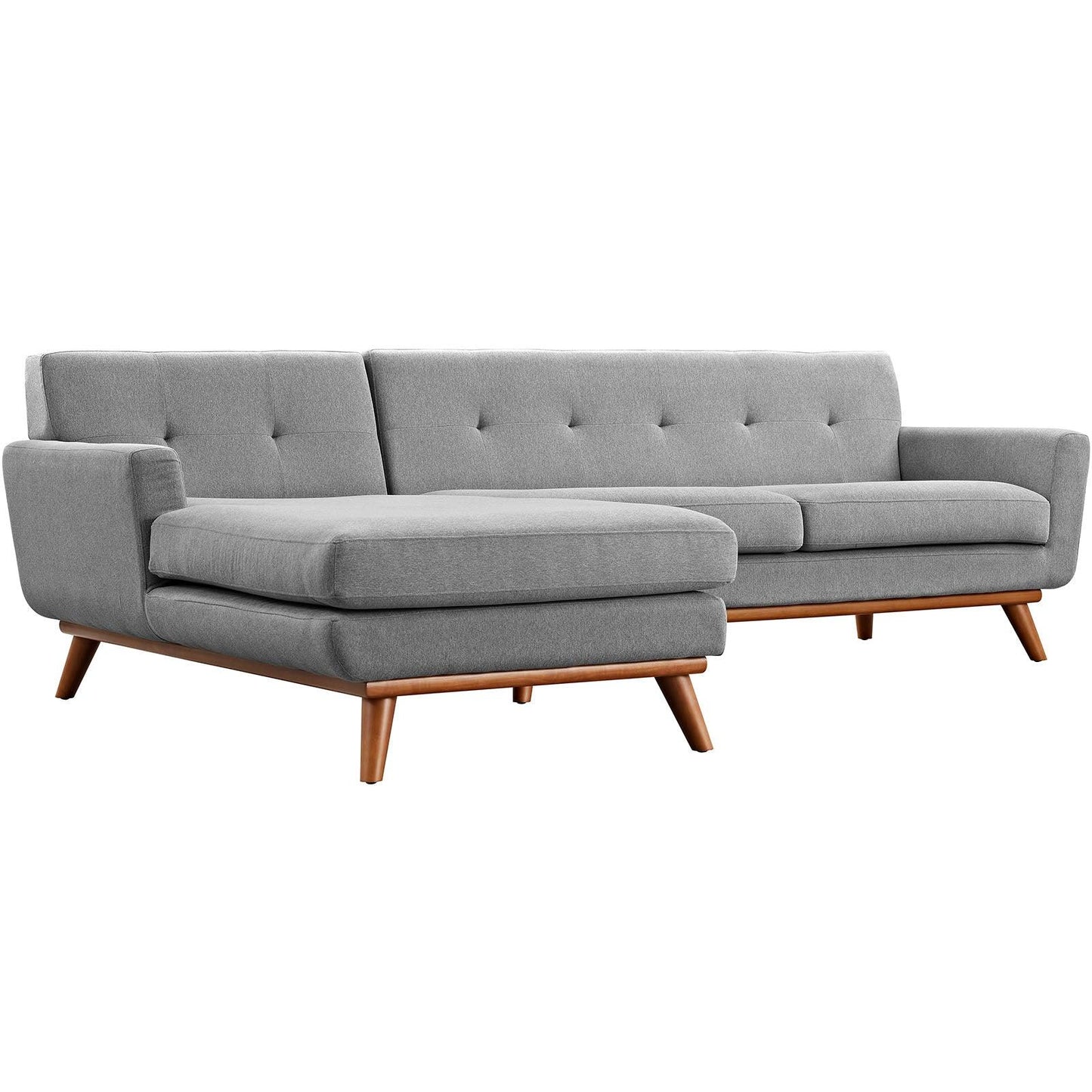 Modway Engage Left-Facing Upholstered Fabric Sectional Sofa FredCo