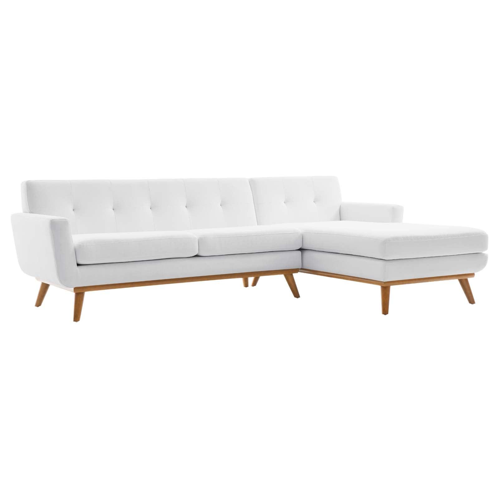 Modway Engage Right-Facing Upholstered Fabric Sectional Sofa FredCo