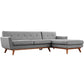 Modway Engage Right-Facing Upholstered Fabric Sectional Sofa FredCo