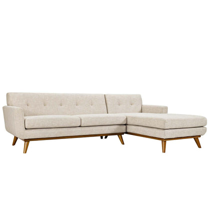 Modway Engage Right-Facing Upholstered Fabric Sectional Sofa FredCo