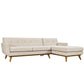 Modway Engage Right-Facing Upholstered Fabric Sectional Sofa FredCo