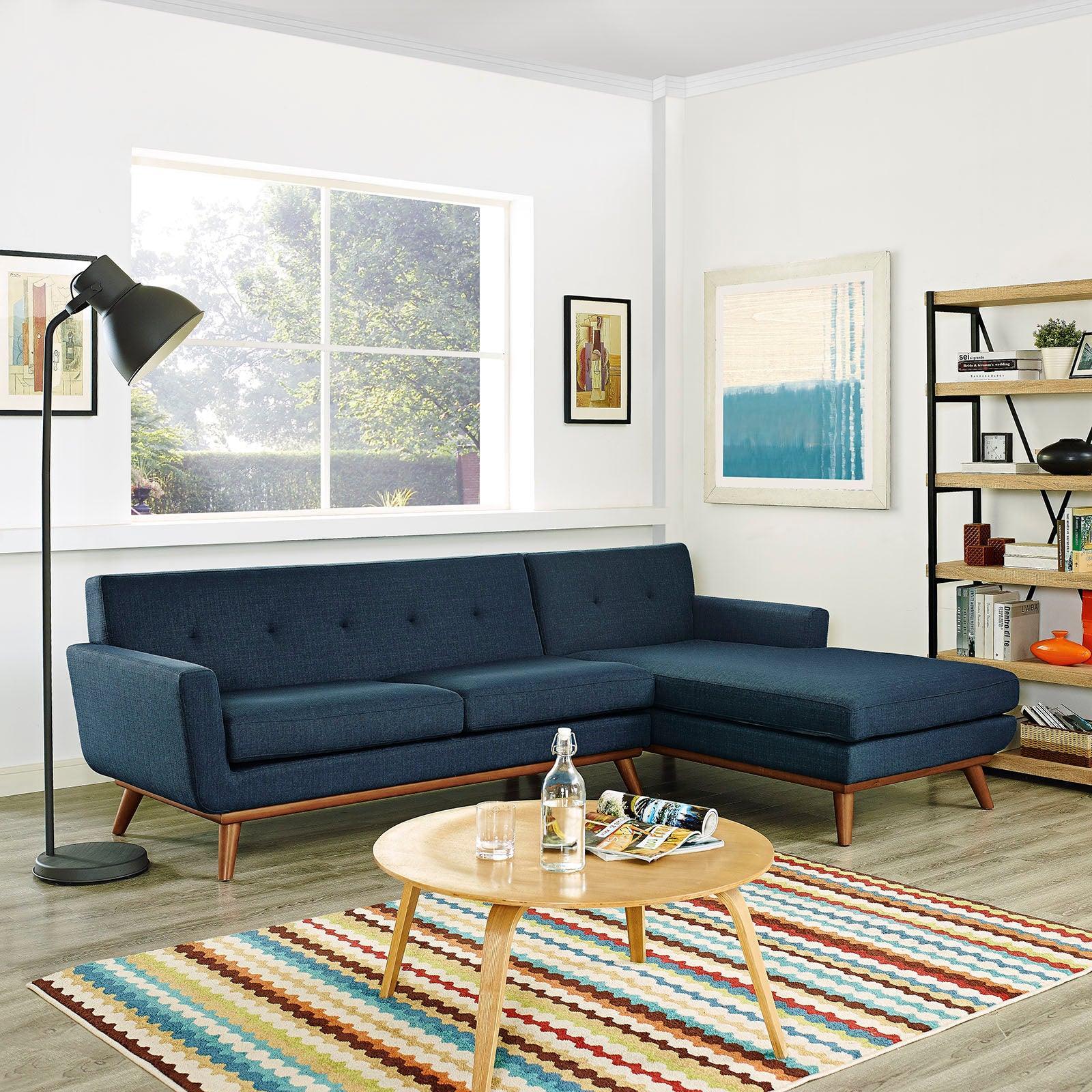 Modway Engage Right-Facing Upholstered Fabric Sectional Sofa FredCo