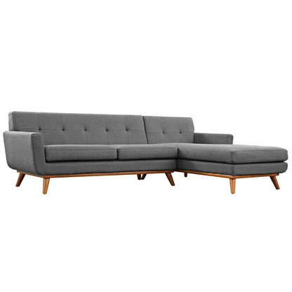 Modway Engage Right-Facing Upholstered Fabric Sectional Sofa FredCo
