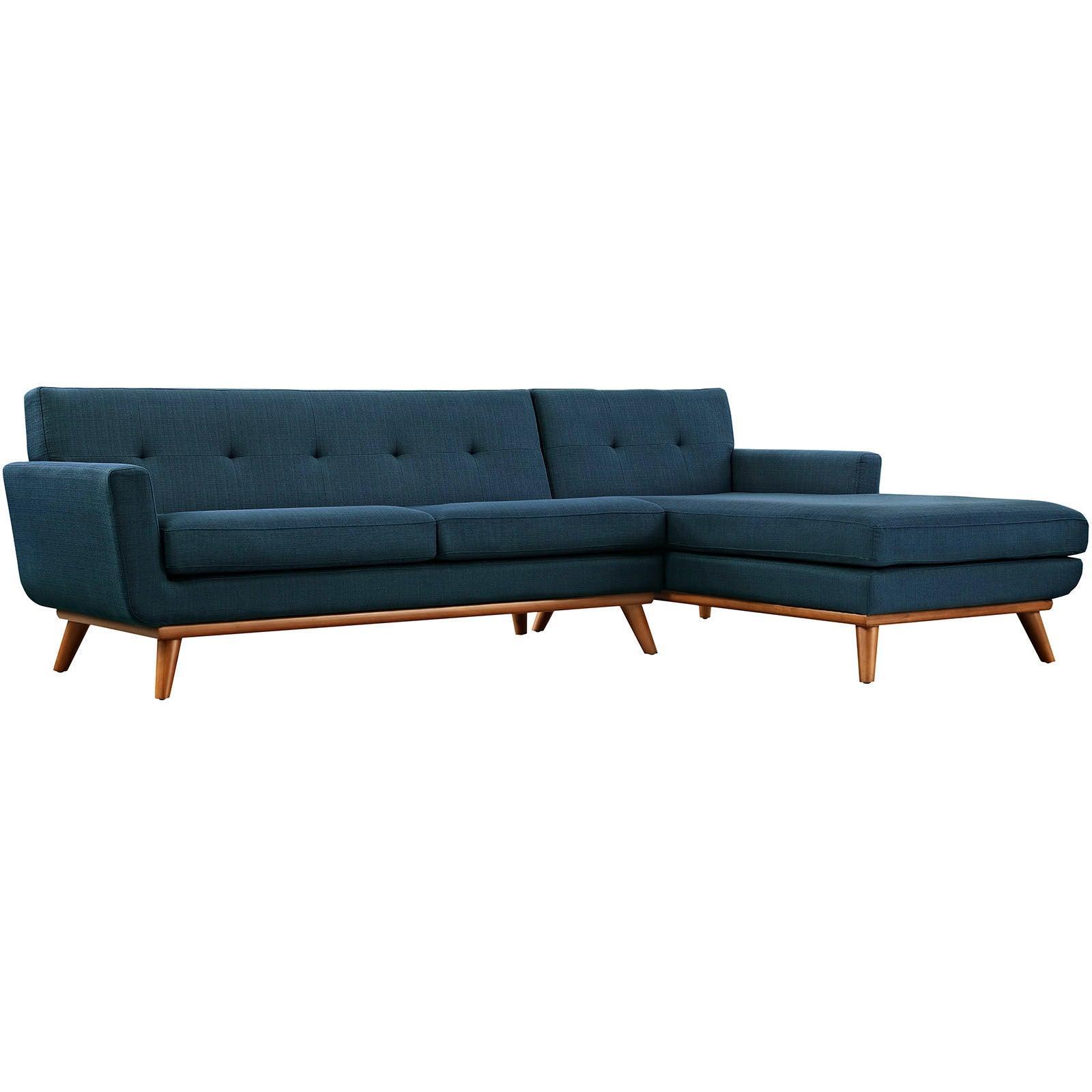 Modway Engage Right-Facing Upholstered Fabric Sectional Sofa FredCo