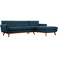 Modway Engage Right-Facing Upholstered Fabric Sectional Sofa FredCo