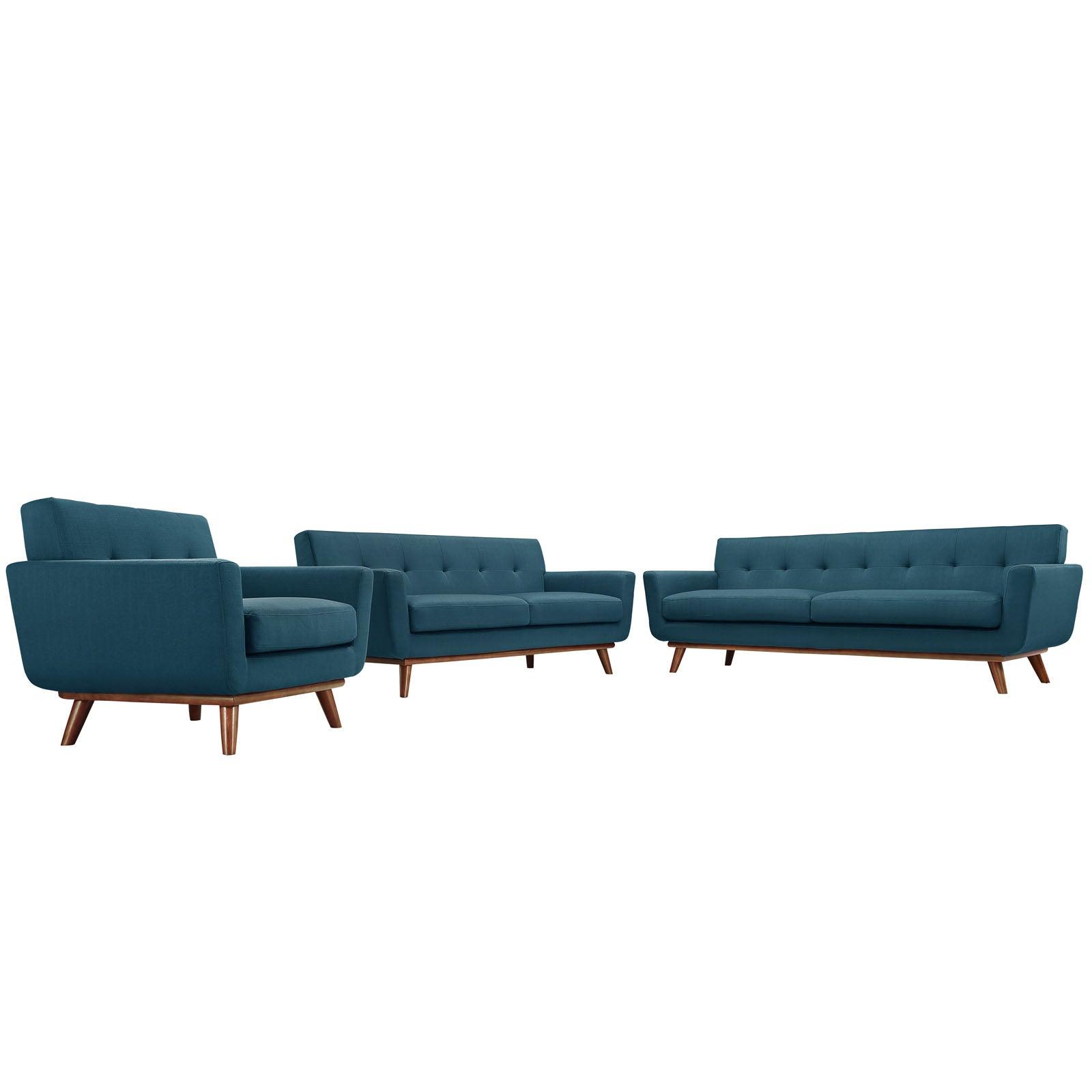 Modway Engage Sofa Loveseat and Armchair Set of 3 FredCo