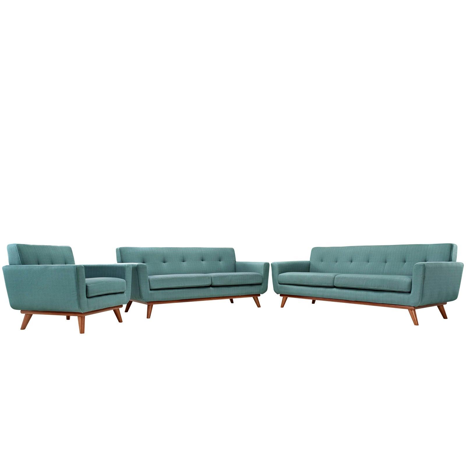 Modway Engage Sofa Loveseat and Armchair Set of 3 FredCo
